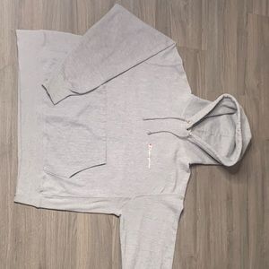 Vintage y2k champion heavy grey hoodie/sweater
